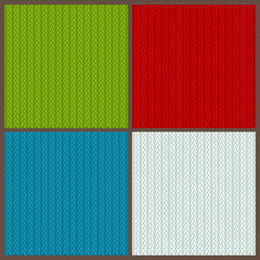 Set of color knitted backgrounds