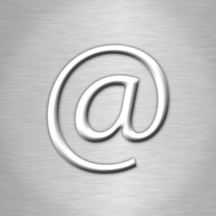 email sign on silver background