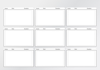 storyboard template gird x 9