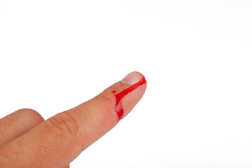 bloody finger