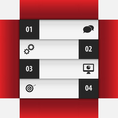 Square infographic element template. Vector