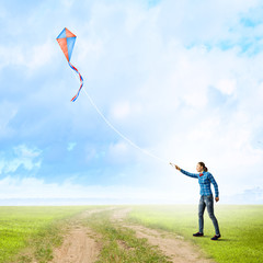 Woman with kite