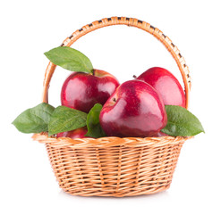 red apples in a basket