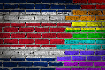 Dark brick wall - LGBT rights - Costa Rica