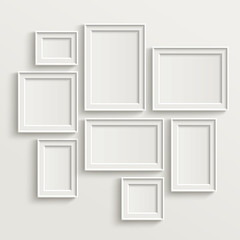 blank picture frame template set