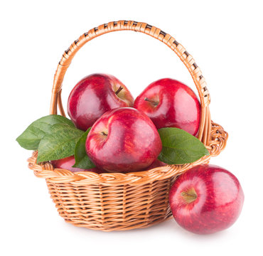 Red Apples In A Basket