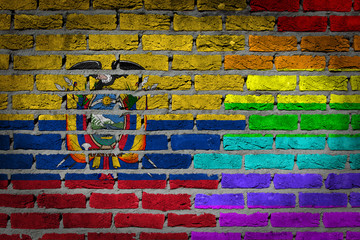 Dark brick wall - LGBT rights - Ecuador