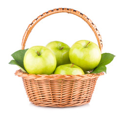 green apples in a basket