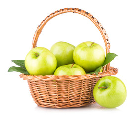 green apples in a basket
