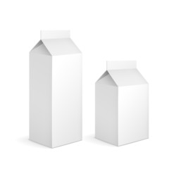 blank milk carton packages