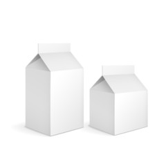 blank milk carton packages