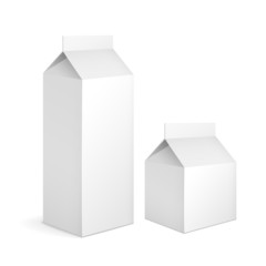 blank milk carton packages