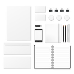 blank corporate identity stationery set