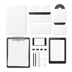blank corporate identity stationery set
