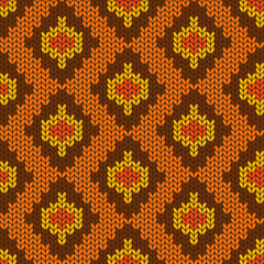 Snake knitted seamless pattern