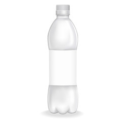 plastic bottle with blank label