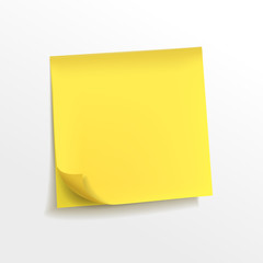 blank yellow note paper