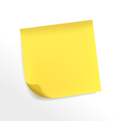 blank yellow note paper