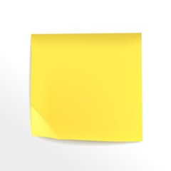 blank yellow note paper