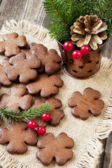 Christmas homemade gingerbread cookies