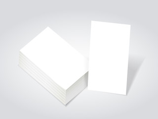 stack of blank business card