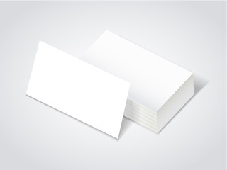 stack of blank business card