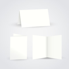 blank folded paper flyer