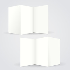blank folded paper flyer