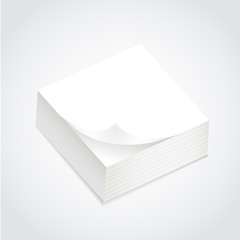 stack of blank post-it