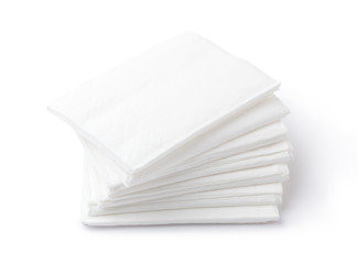 Paper napkins isolated on white background