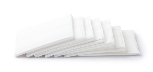 Paper napkins isolated on white background
