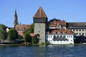 Fototapeta na wymiar Rheintorturm, Konstanz