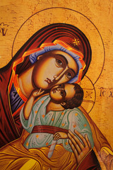 Traditional orthodox icon of Mother Mary - 70353708