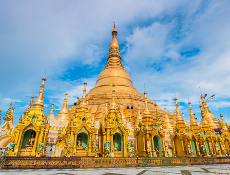Shwedagon pagoda in Yangon, Myanmar