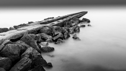 Black and White Silent Sea