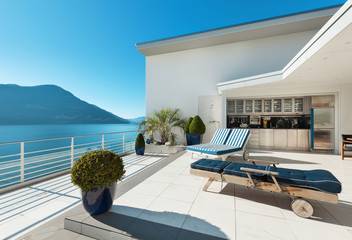 beautiful terrace of a penthouse