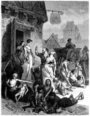 Starvation - Famine - Hungernot - 16th / 17th century