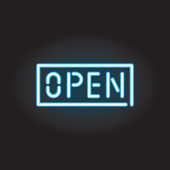 Open sign, neon design