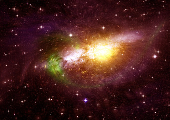 Naklejka premium Stars of a planet and galaxy in a free space