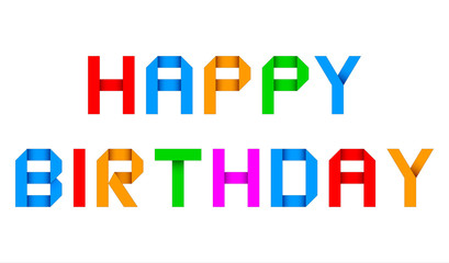 happy birthday origami greeting