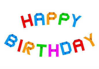 happy birthday origami greeting