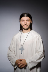 Priest man in religious concept