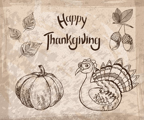Vector illustration of a Happy Thanksgiving