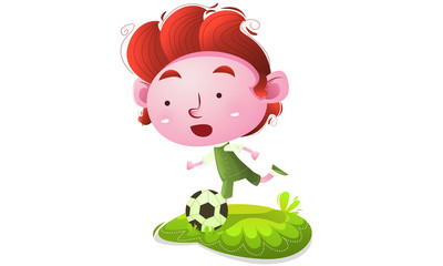 Kids playing football