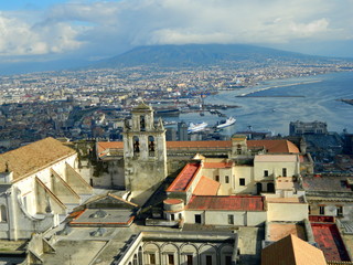 Fototapeta na wymiar The Vesuvius and the City of Naples View