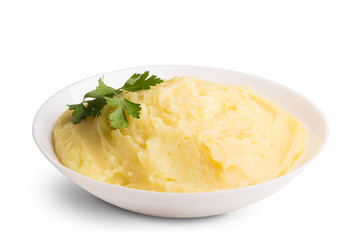 Mashed potato isolated on white background
