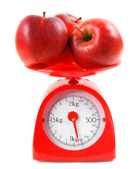 Apples on scales
