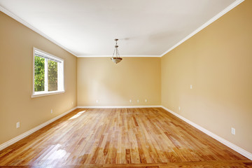 Empty house. Room with hardwood floor