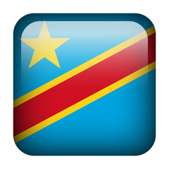 Democratic Republic of the Congo square flag button