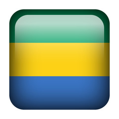 Gabon square flag button